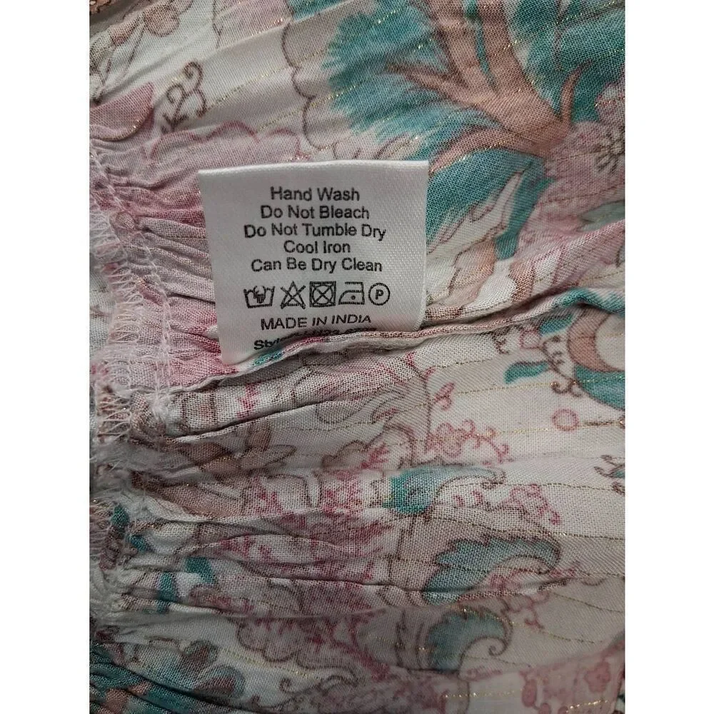 Love the label Anthropologie womens small floral maxi dress tiered gypsy boho - Picture 12 of 12